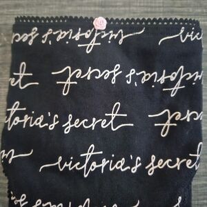 Victoria's Secret Black Lingerie with Pink Script